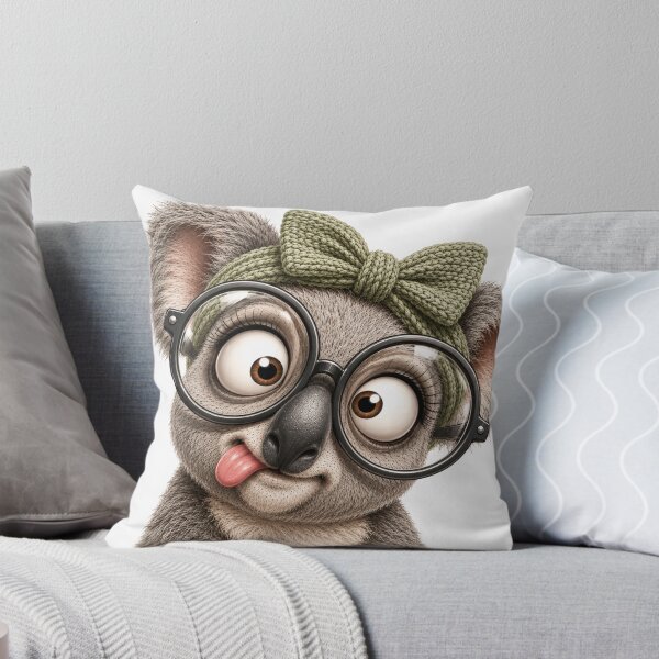 Item preview, Funny Koala with Glasses – Cute Goofy Animal Portrait designed and sold by LittleGinnyArt.