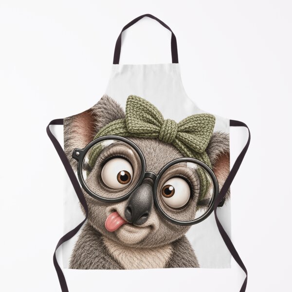 Item preview, Funny Koala with Glasses – Cute Goofy Animal Portrait designed and sold by LittleGinnyArt.