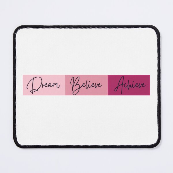 Item preview, Dream Believe Achieve – Minimalist Inspirational Typography Print | Motivational Quote Wall Art designed and sold by WishaArts.