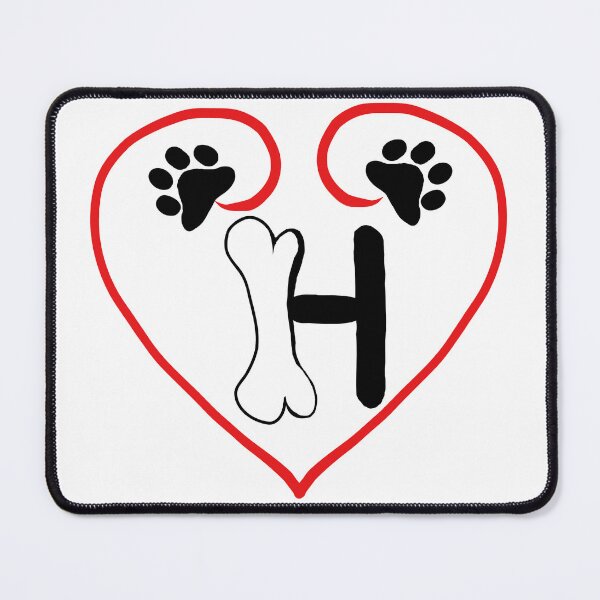 Item preview, Heart dog with the letter H designed and sold by acreació.