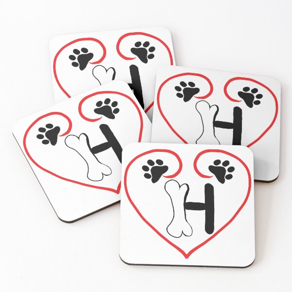 Item preview, Heart dog with the letter H designed and sold by acreació.