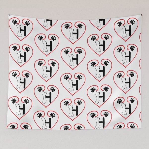 Item preview, Heart dog with the letter H designed and sold by acreació.