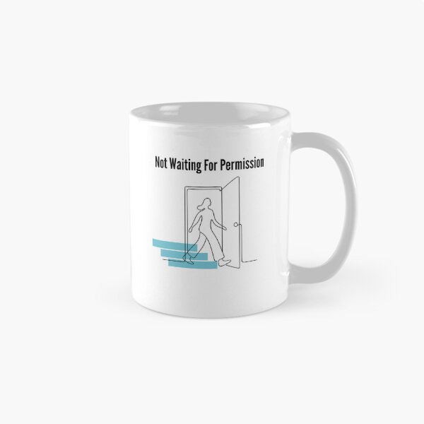 Item preview, Not Waiting For Permission Minimal Line Drawing designed and sold by RunningWhiskers.