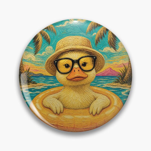 Item preview, Cute Duck Summer Float | Funny Tropical Beach Duck Art designed and sold by merchxwear.