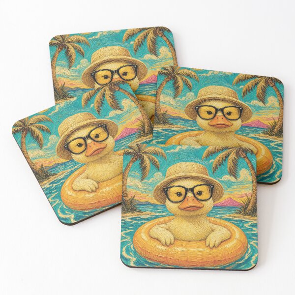 Item preview, Cute Duck Summer Float | Funny Tropical Beach Duck Art designed and sold by merchxwear.