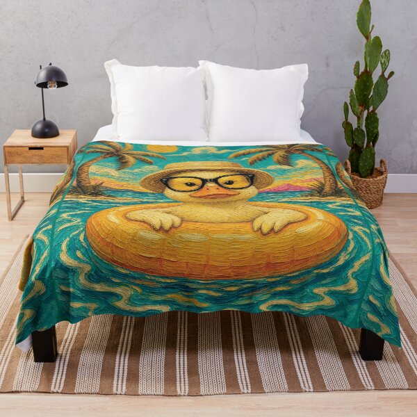 Item preview, Cute Duck Summer Float | Funny Tropical Beach Duck Art designed and sold by merchxwear.