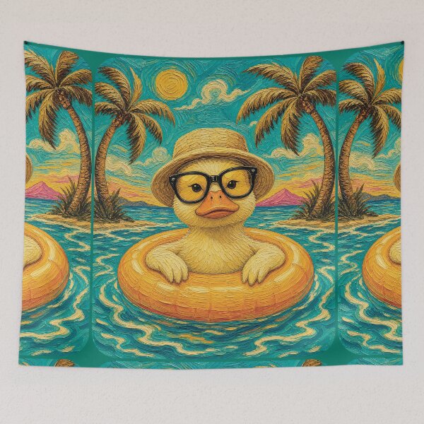 Item preview, Cute Duck Summer Float | Funny Tropical Beach Duck Art designed and sold by merchxwear.