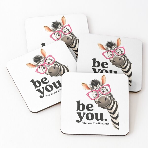 Item preview, Be You The World Will Adjust, Funny Zebra Glasses 2 designed and sold by Judestudio.