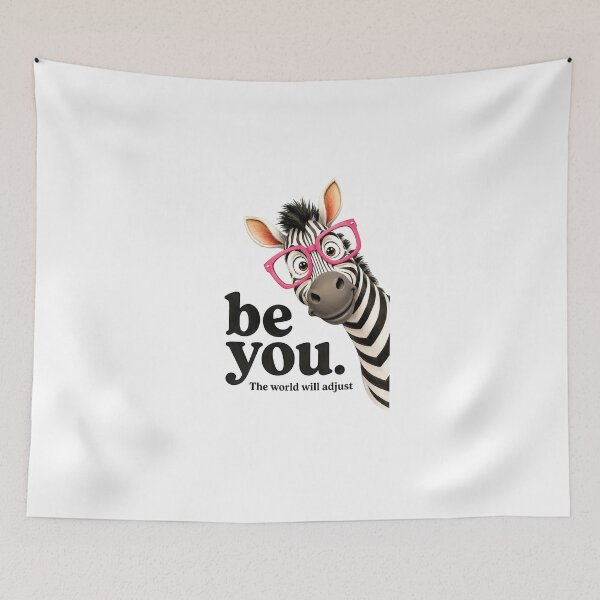 Item preview, Be You The World Will Adjust, Funny Zebra Glasses 2 designed and sold by Judestudio.