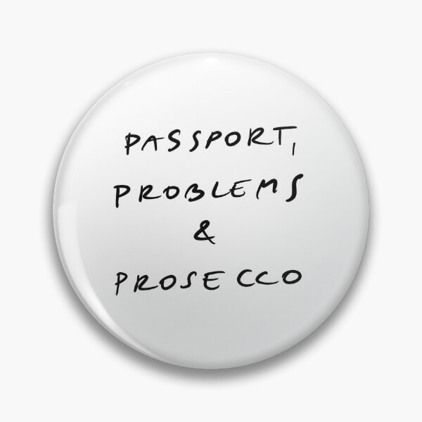 Item preview, Passport, problemy & prosecco, Funny Travel quote designed and sold by Malvamalu.
