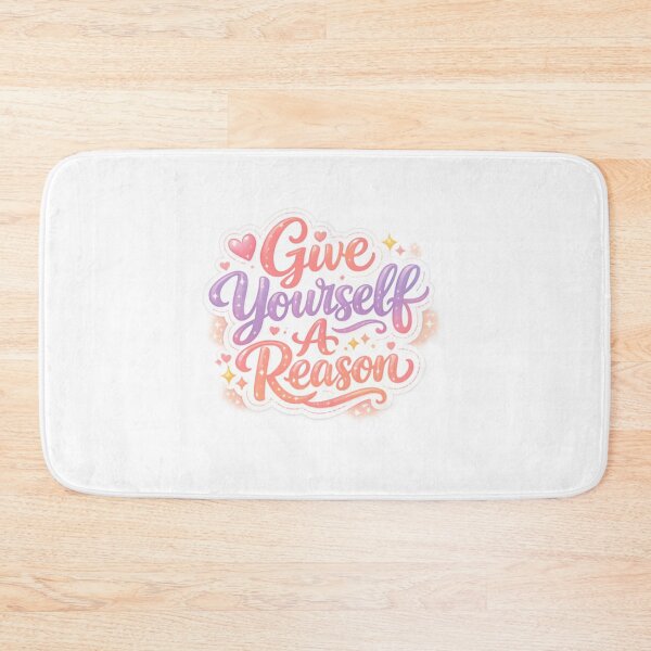 Item preview, Give Yourself a Reason Motivational Typography Sticker designed and sold by Stickershutter.