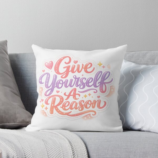 Item preview, Give Yourself a Reason Motivational Typography Sticker designed and sold by Stickershutter.