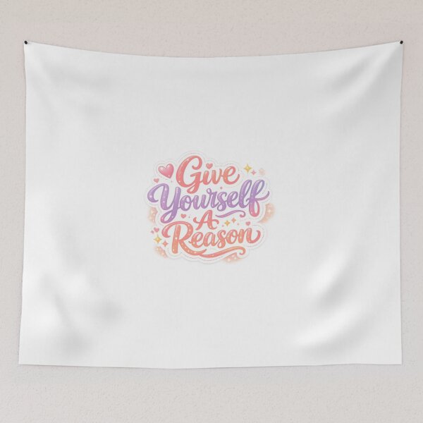Item preview, Give Yourself a Reason Motivational Typography Sticker designed and sold by Stickershutter.