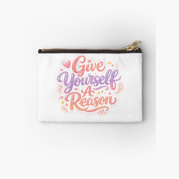 Item preview, Give Yourself a Reason Motivational Typography Sticker designed and sold by Stickershutter.