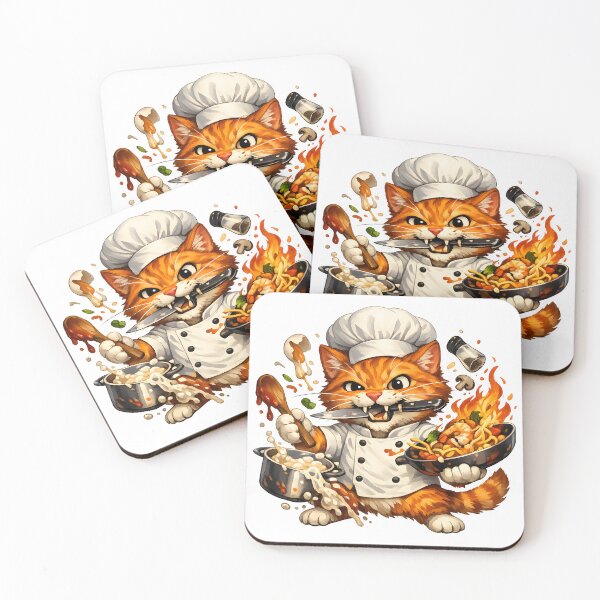 Item preview, Chaotic Orange Cat Chef Cooking Disaster designed and sold by builtforyou.