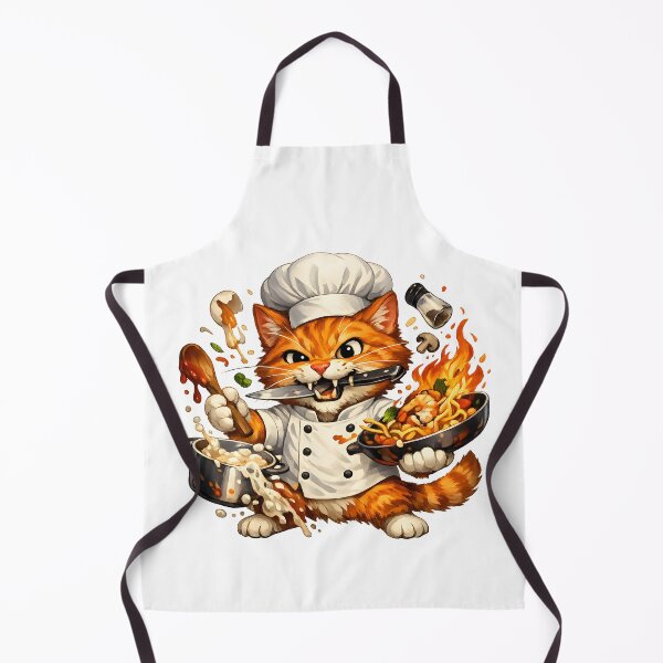 Item preview, Chaotic Orange Cat Chef Cooking Disaster designed and sold by builtforyou.