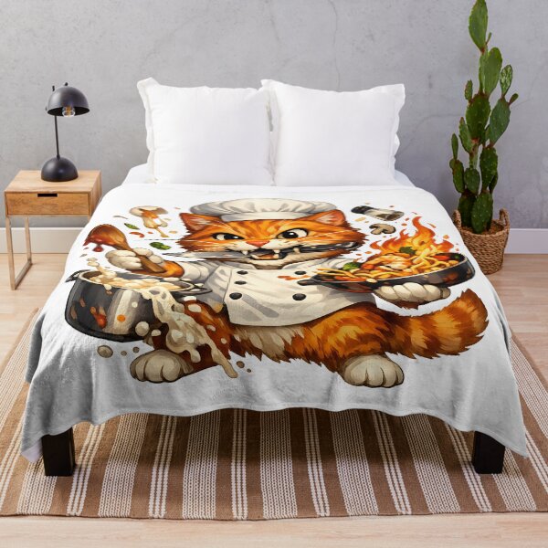 Item preview, Chaotic Orange Cat Chef Cooking Disaster designed and sold by builtforyou.