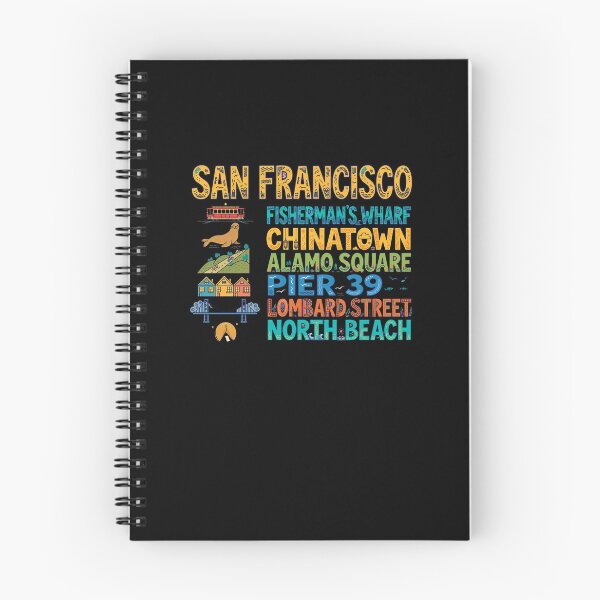 Item preview, San Francisco City Highlights Landmarks Colorful Typography Travel Crew designed and sold by Yellowriversss.