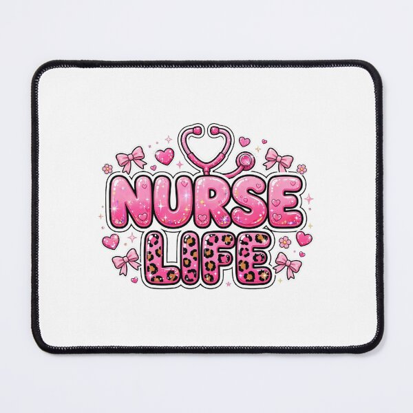 Item preview, Pink Coquette Nurse Life Leopard Glitter Bow Stethoscope Heart designed and sold by Petringo.