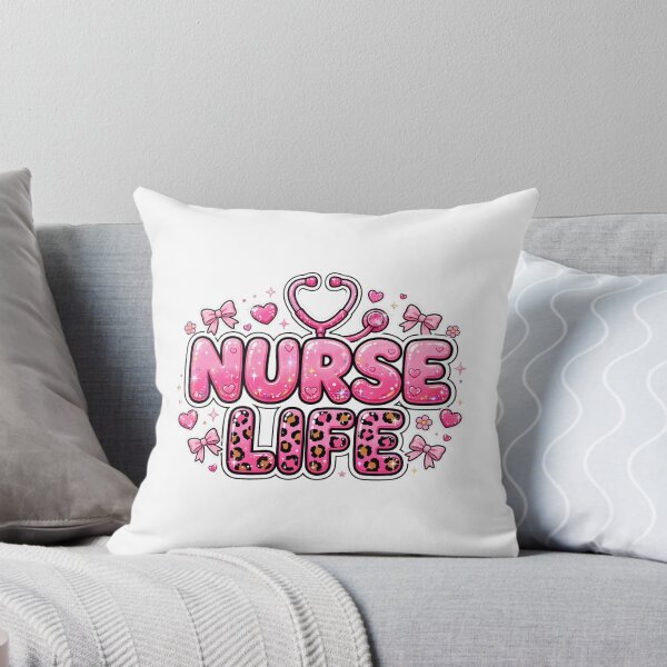Item preview, Pink Coquette Nurse Life Leopard Glitter Bow Stethoscope Heart designed and sold by Petringo.