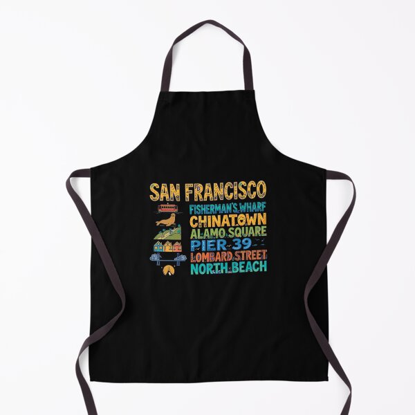 Item preview, San Francisco City Highlights Landmarks Colorful Typography Travel Crew designed and sold by Yellowriversss.