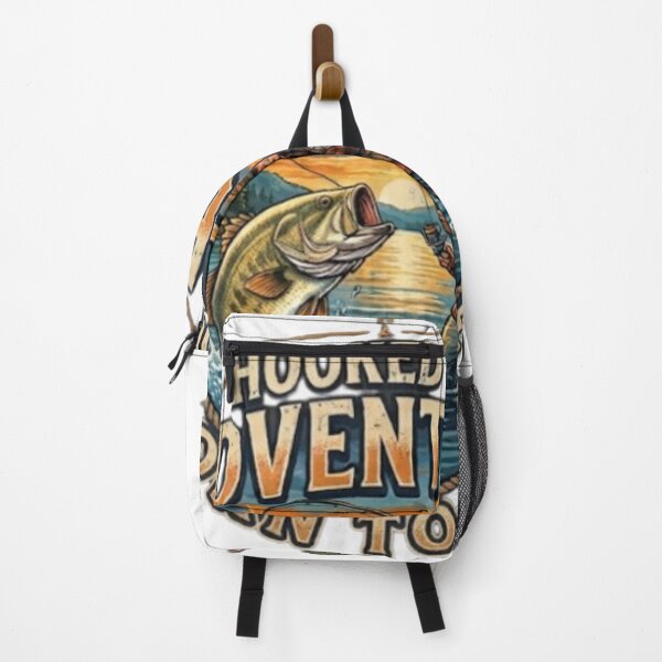 Item preview, Hooked On Adventure Born To Fish Vintage Fishing Design designed and sold by Salma.Store.
