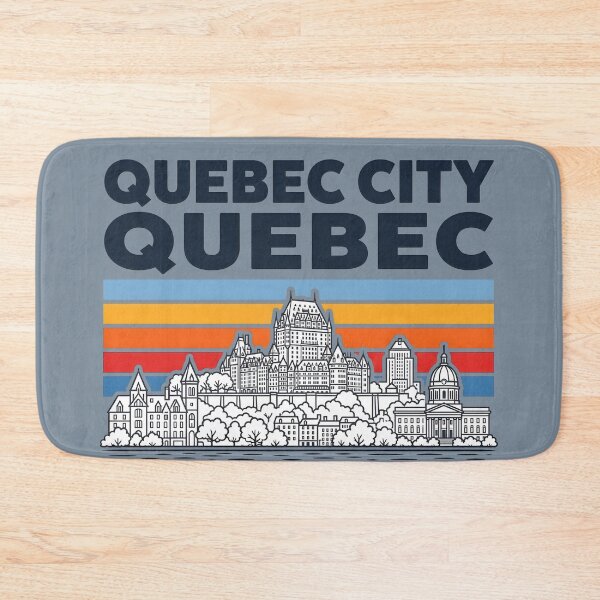 Item preview, Quebec City Canada Minimalist Skyline Retro Colors designed and sold by HowToCanadian.