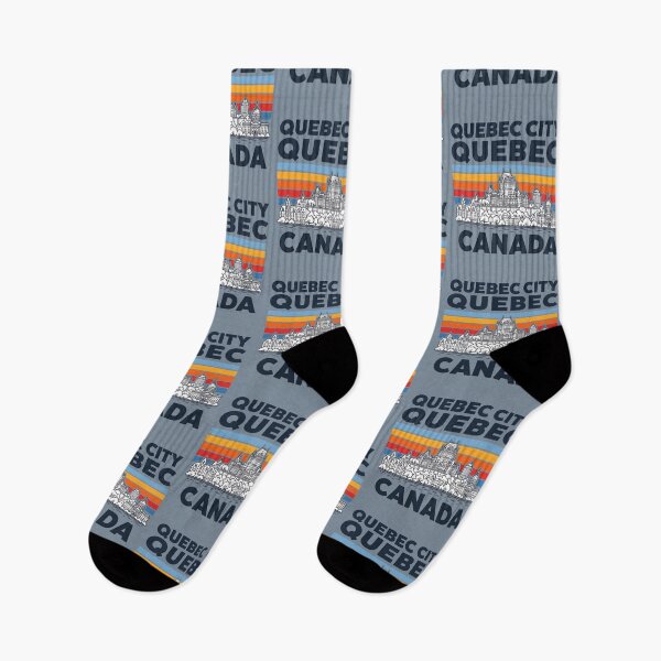 Item preview, Quebec City Canada Minimalist Skyline Retro Colors designed and sold by HowToCanadian.
