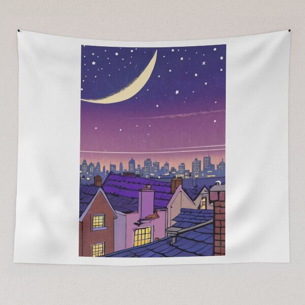 Item preview, Art - Nocturnal Urban Scene, Art Nouveau and Comic Book Inspiration designed and sold by World-Pets.