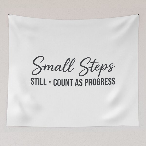 Item preview, Small Steps Still Count as Progress Motivational Quote Typography T-Shirt designed and sold by StickerNestYou.