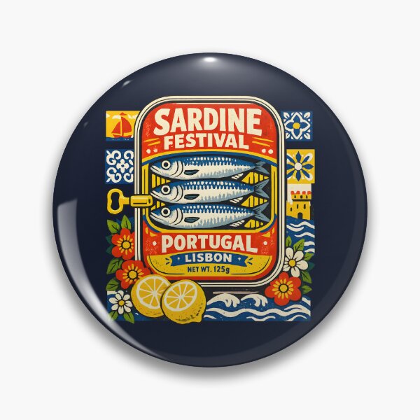 Item preview, Sardine Festival Sardine Tin Portugal Riviera Lisbon Vintage Souvenir Mediterranean Summer  designed and sold by Artycom.