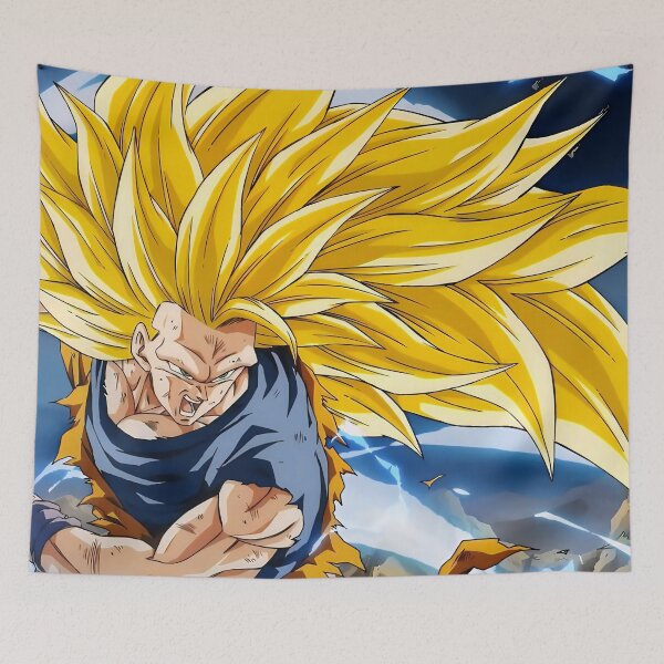 Item preview, Long Golden Hair Warrior Anime Inspired Design designed and sold by PosterFuel.