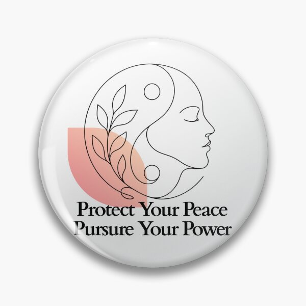 Item preview, Protect Your Peace Pursue Your Power Line Art designed and sold by RunningWhiskers.