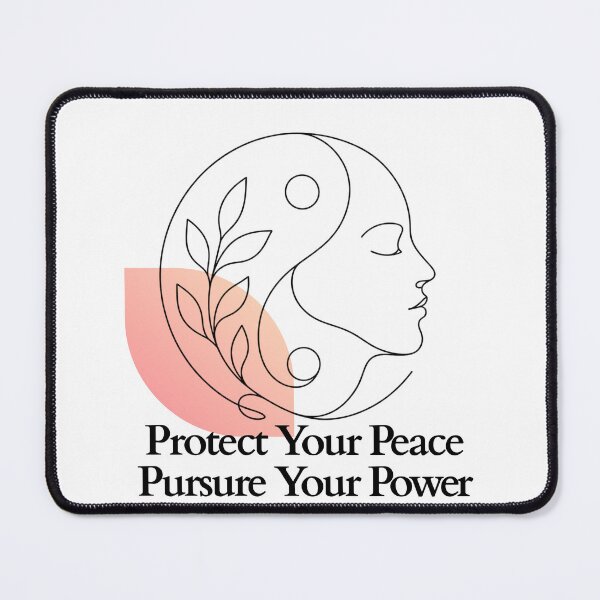 Item preview, Protect Your Peace Pursue Your Power Line Art designed and sold by RunningWhiskers.