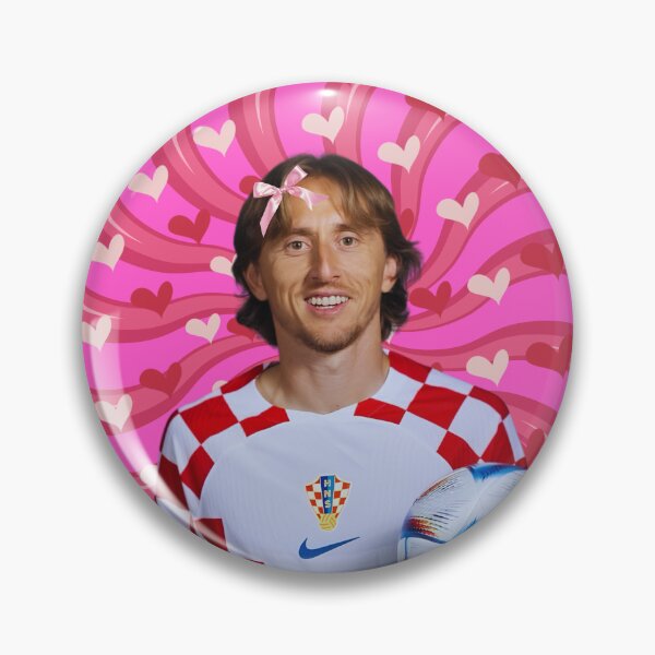 Item preview, Cute Luka Modric with Pink Bow, Croatian footballer designed and sold by SuchWowDesign.