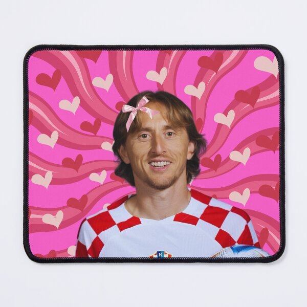 Item preview, Cute Luka Modric with Pink Bow, Croatian footballer designed and sold by SuchWowDesign.