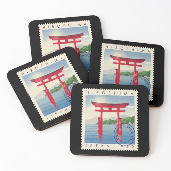 Item preview, Hiroshima Japan Floating Torii Gate Stamp Sticker designed and sold by stickercuffs.