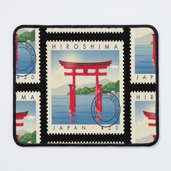 Item preview, Hiroshima Japan Floating Torii Gate Stamp Sticker designed and sold by stickercuffs.