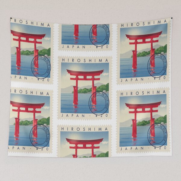 Item preview, Hiroshima Japan Floating Torii Gate Stamp Sticker designed and sold by stickercuffs.