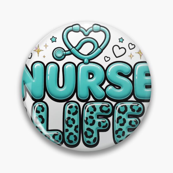 Item preview, Teal Nurse Life Puffy 3D Leopard Stethoscope Heart - RN Gift designed and sold by Petringo.