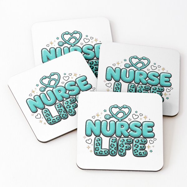 Item preview, Teal Nurse Life Puffy 3D Leopard Stethoscope Heart - RN Gift designed and sold by Petringo.