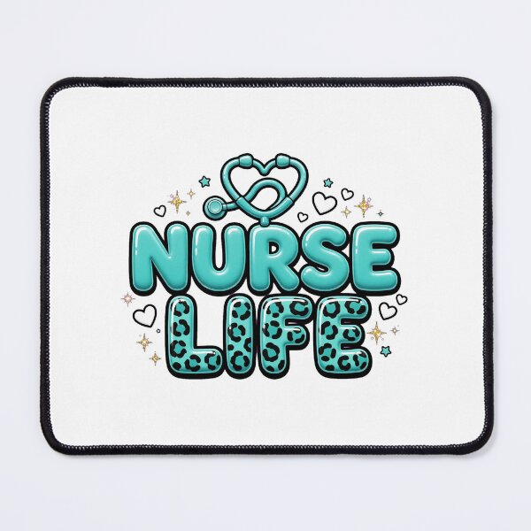 Item preview, Teal Nurse Life Puffy 3D Leopard Stethoscope Heart - RN Gift designed and sold by Petringo.