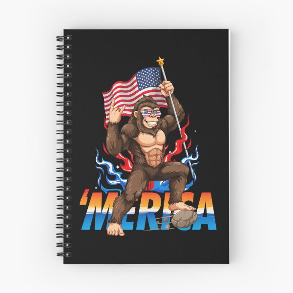 Item preview, 'Merica Bigfoot Muscular Rock On Design v1 designed and sold by DarylWelsh2024.