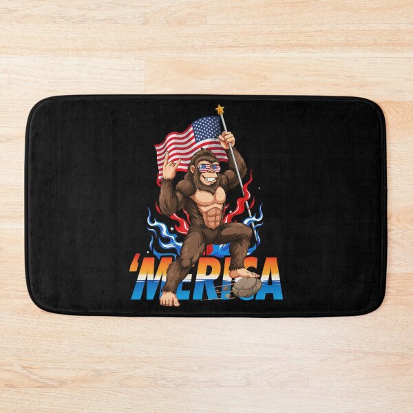 Item preview, 'Merica Bigfoot Muscular Rock On Design v1 designed and sold by DarylWelsh2024.