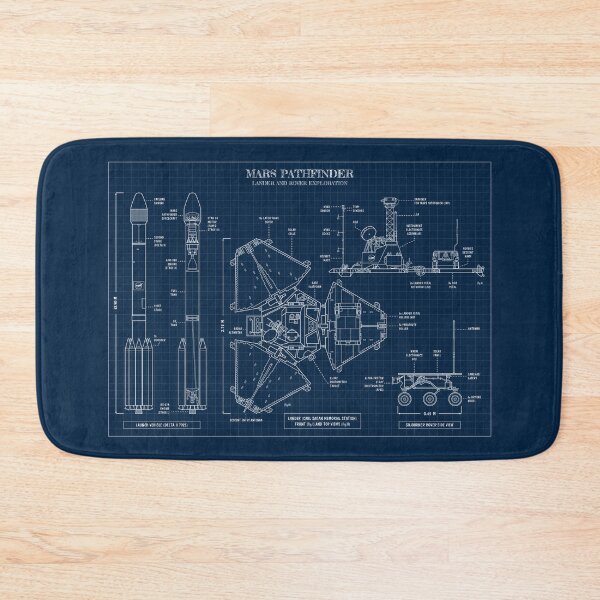 Item preview, Mars Pathfinder. Lander and Rover Exploration (Navy Blueprint) designed and sold by BGALAXY.