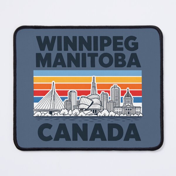 Item preview, Winnipeg Manitoba Canada Minimalist Skyline Retro Colors designed and sold by HowToCanadian.