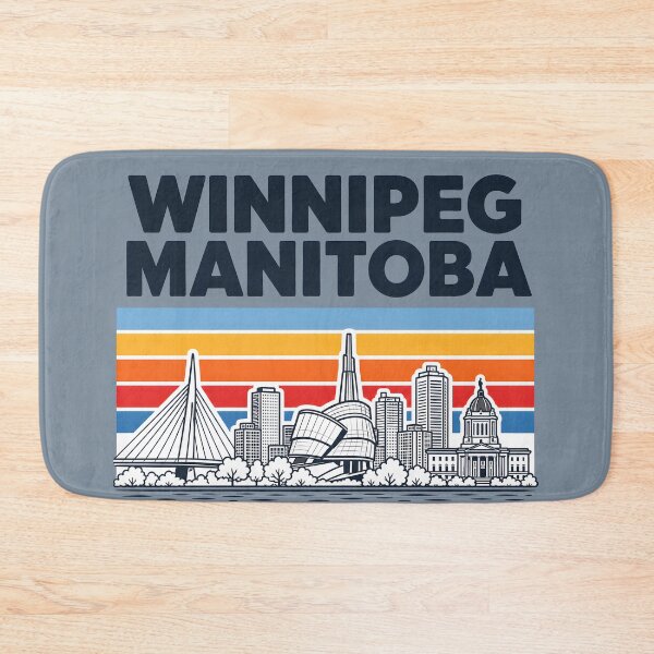 Item preview, Winnipeg Manitoba Canada Minimalist Skyline Retro Colors designed and sold by HowToCanadian.