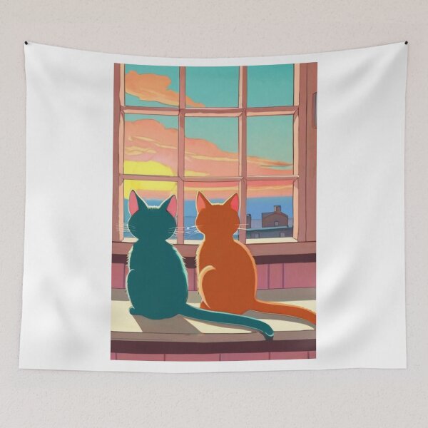 Item preview, Art - Peaceful Feline, Homage to Miyazaki Style designed and sold by World-Pets.