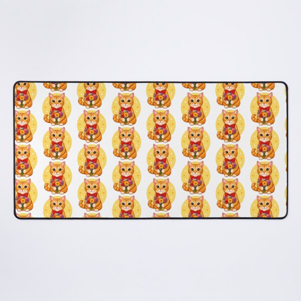 Item preview, Cute ginger kitten holding flowers designed and sold by KLflorals.