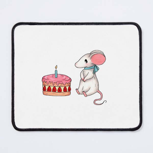 Item preview, Mouse with Birthday Cake designed and sold by LittleMouseClub.